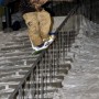 Snowboardtrick på trappräcke