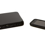 Mediaspelarens storlek i jämförelse med en iPhone