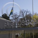 Sveriges Radio flaggar på halv stång