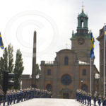 Slottsbacken i väntan på Prins och Prinsessa