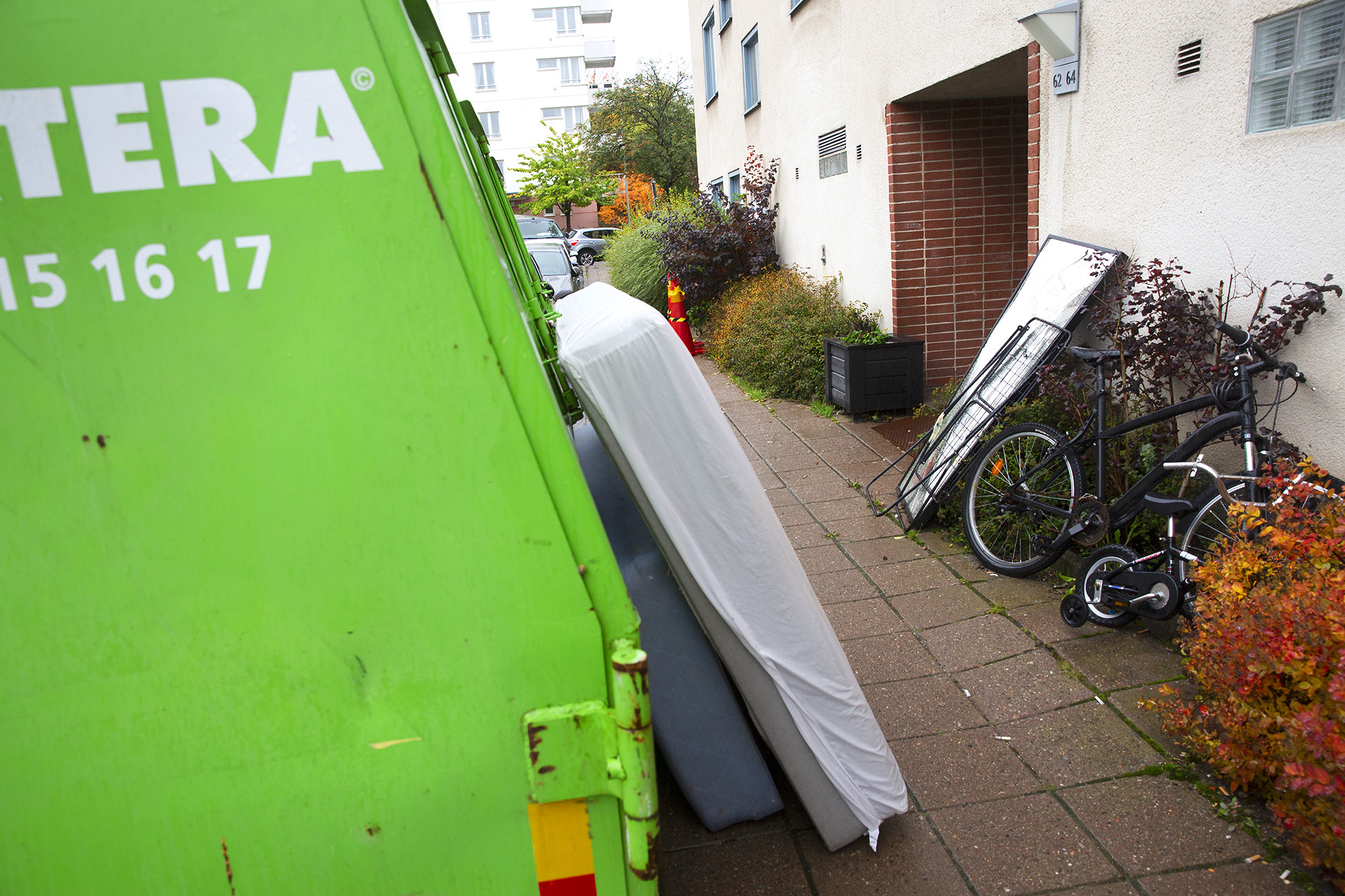 Ökad brandrisk vid container