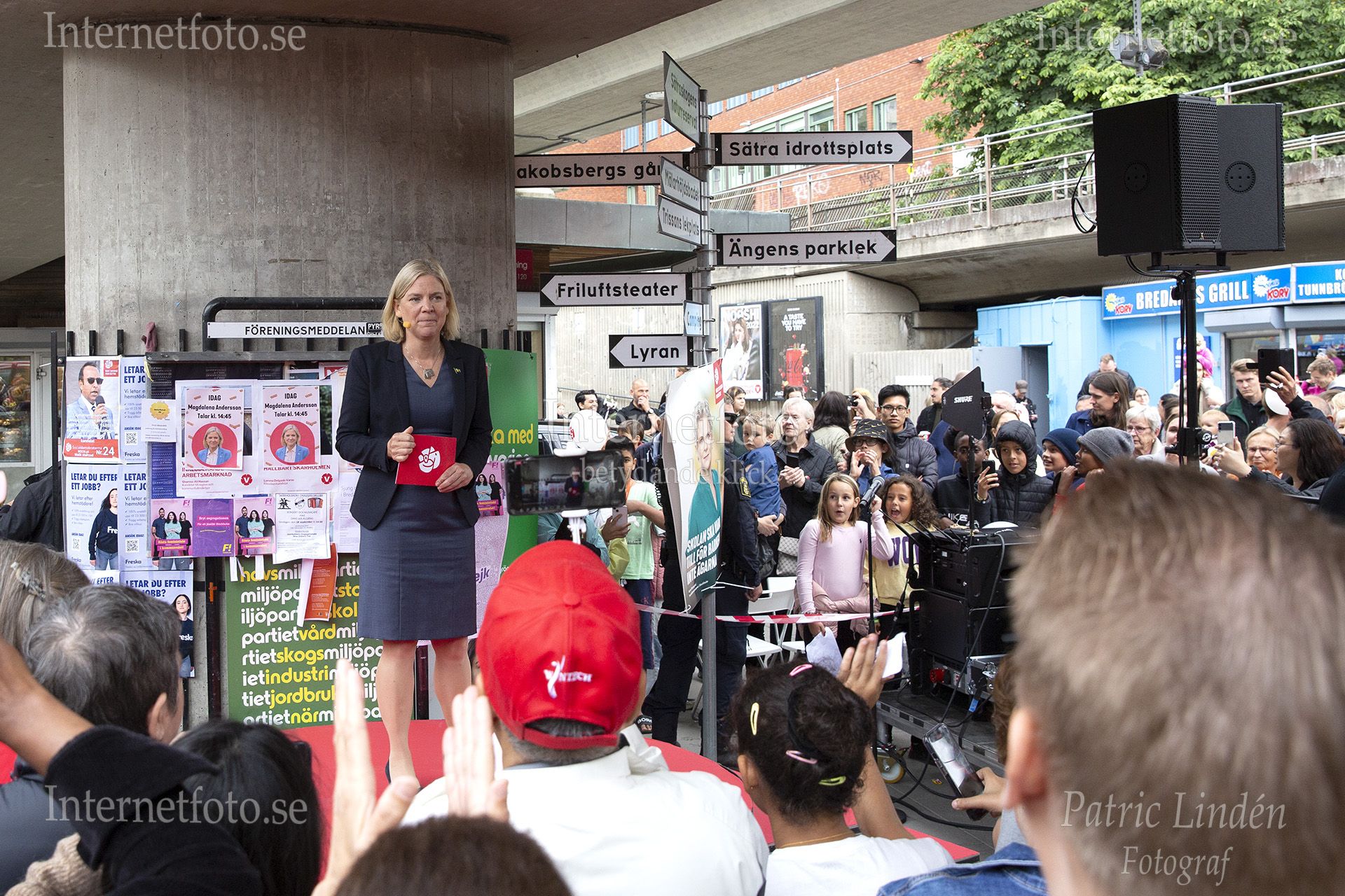 Magdalena Andersson (S) valkampanj 2022 Bredängs Centrum