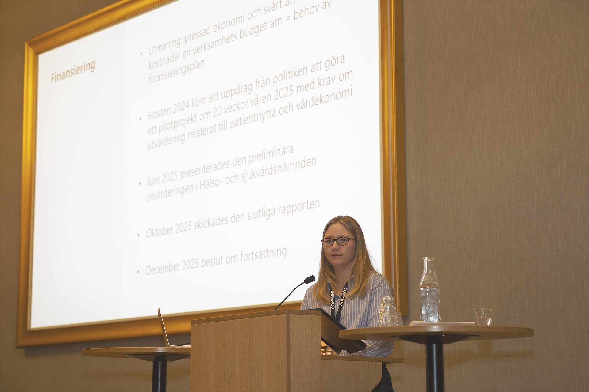 Barnsjukhuschef Anna Styf lyfte frågor om ekonomi och samarbete mellan vård och politik.