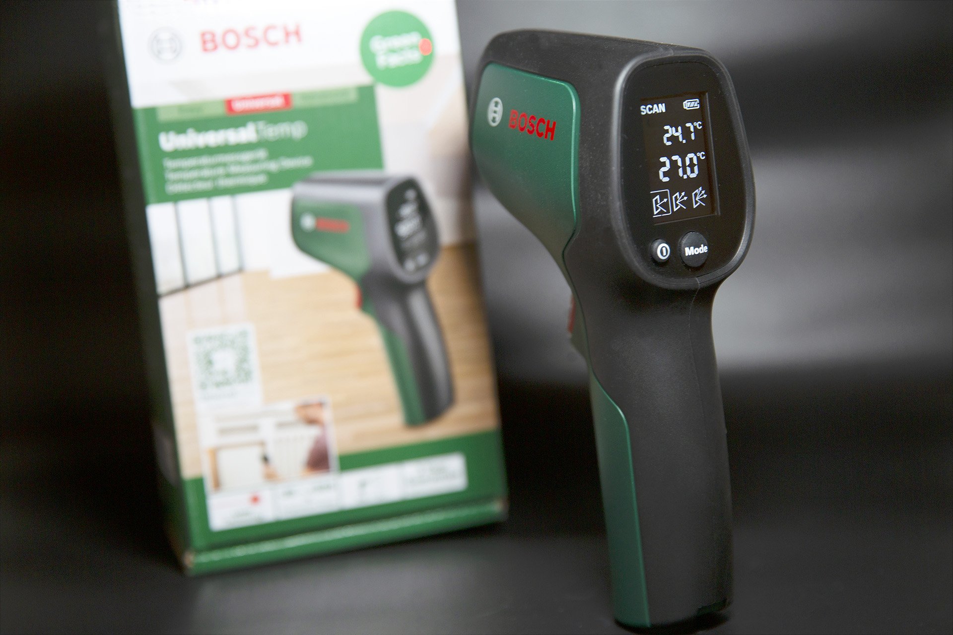 Bosch Universal Temp- Laser för mätning yt-temperatur.